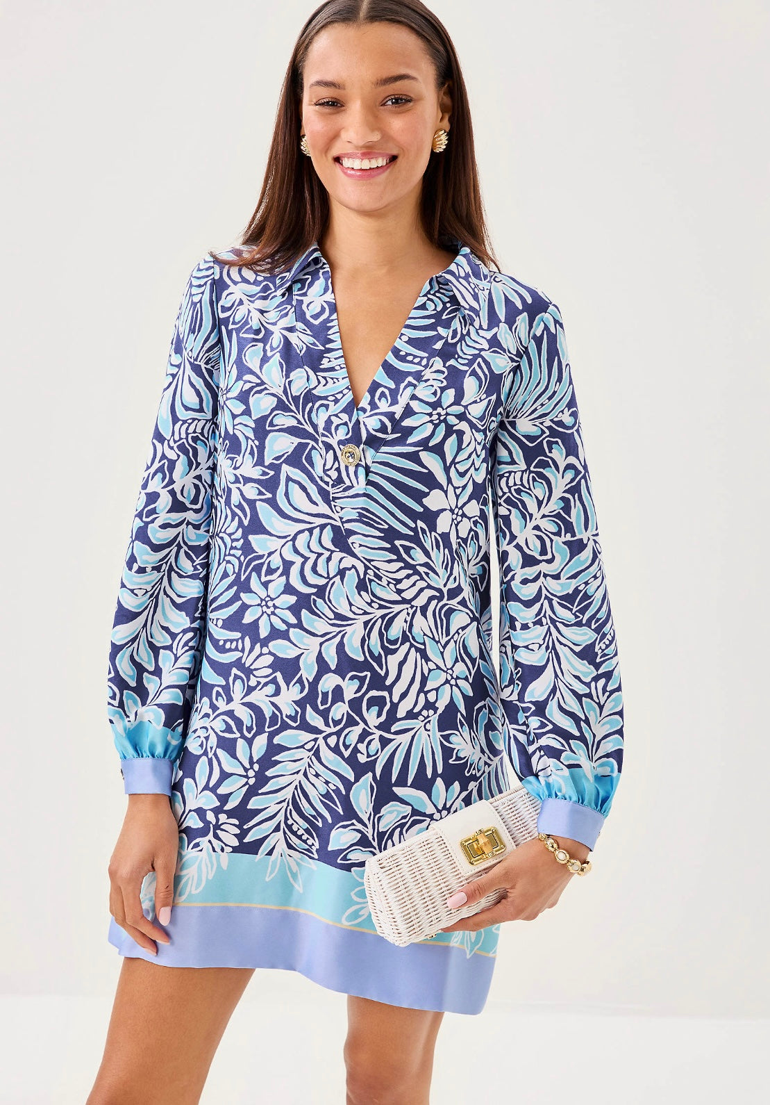 Iralanne Long Sleeve Popover Dress