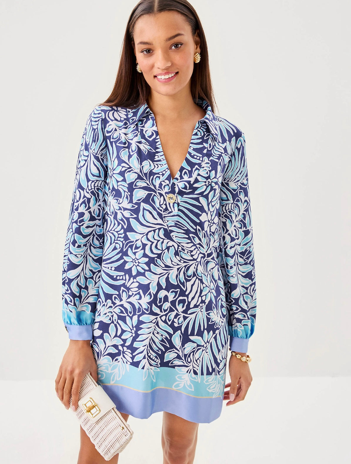 Iralanne Long Sleeve Popover Dress