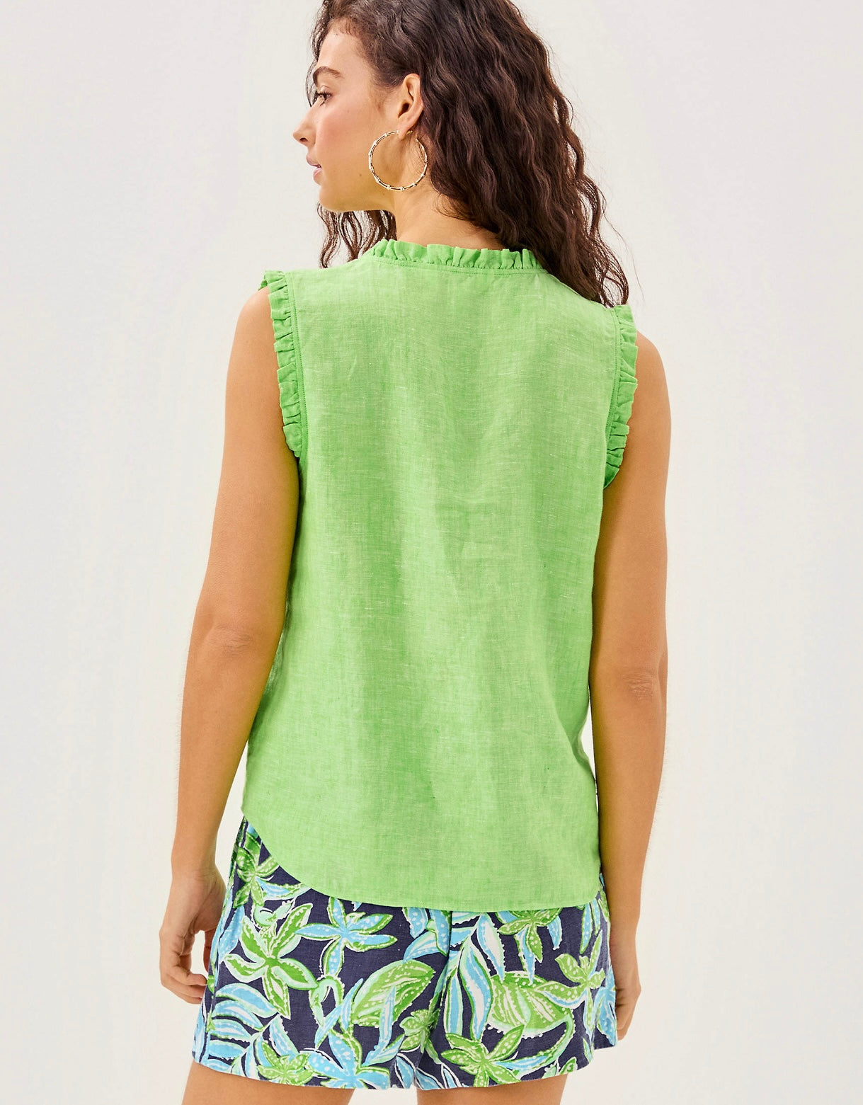 Kavalla Sleeveless Ruffle Top
