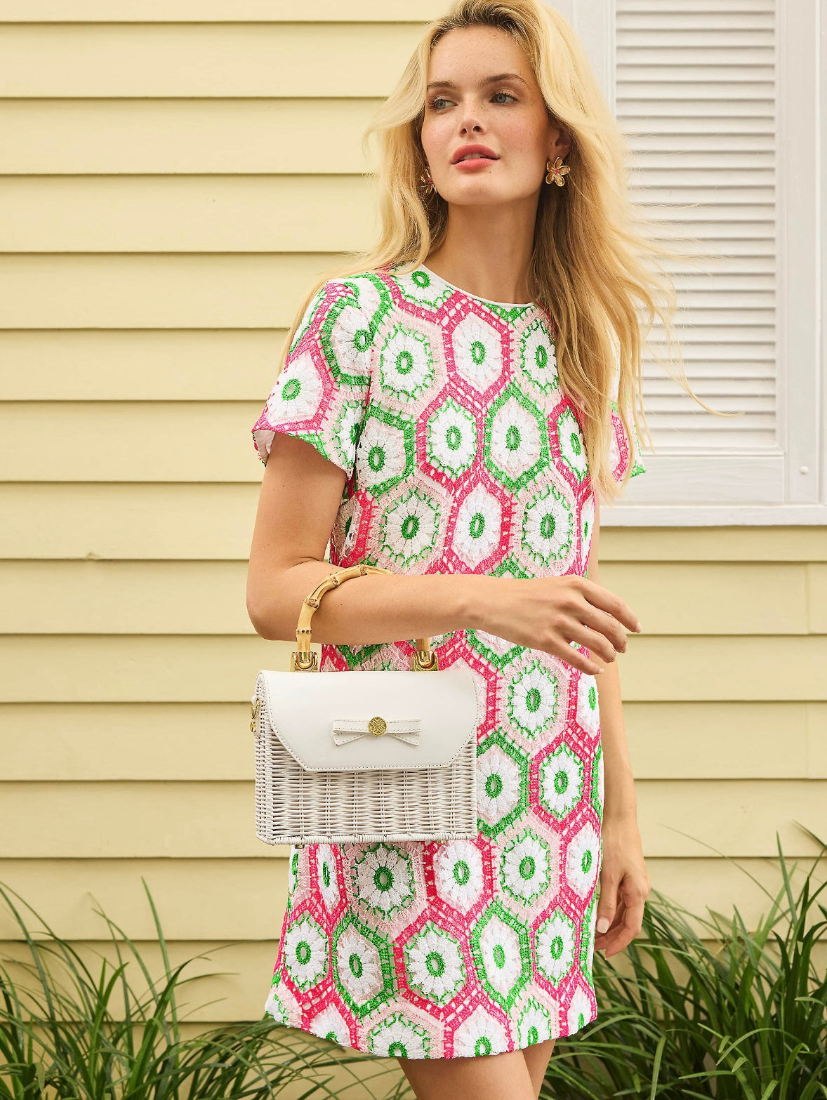 crochet shift dress J.Crew Women's Crochet-trim (Size X-Large) 43% polyester Lilly Pulitzer Women's Leyla Crochet