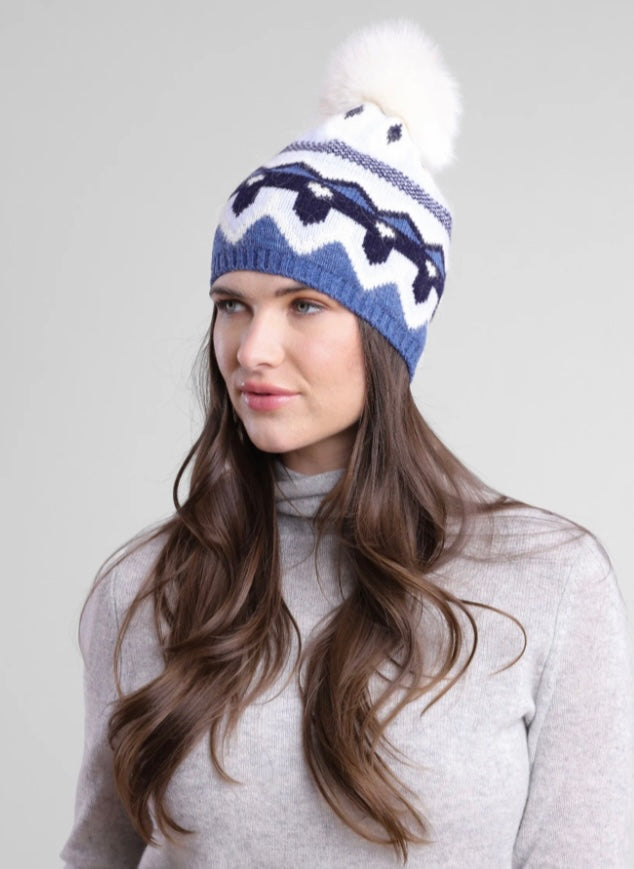 Angora Hollie Fair Fox Pompom Hat