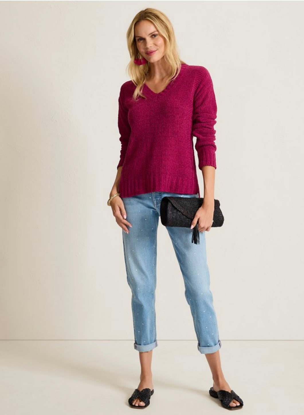 Malibu Chenille V Neck