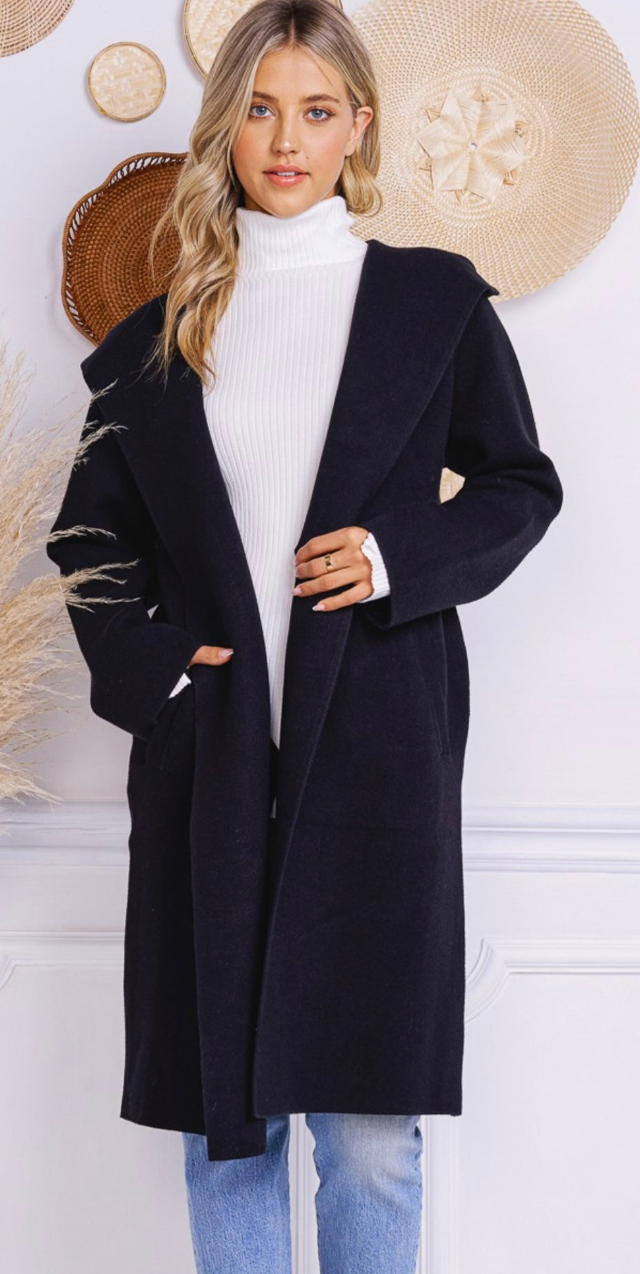 Cashmere Blend Hooded Cape