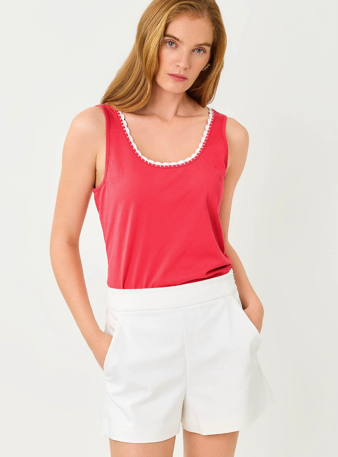 Gabbie Crochet Trimmed Knit Top